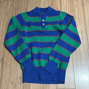 🟡SOLD🟡 Vintage Green and Blue Striped Size M Boston Traders Knit Sweater